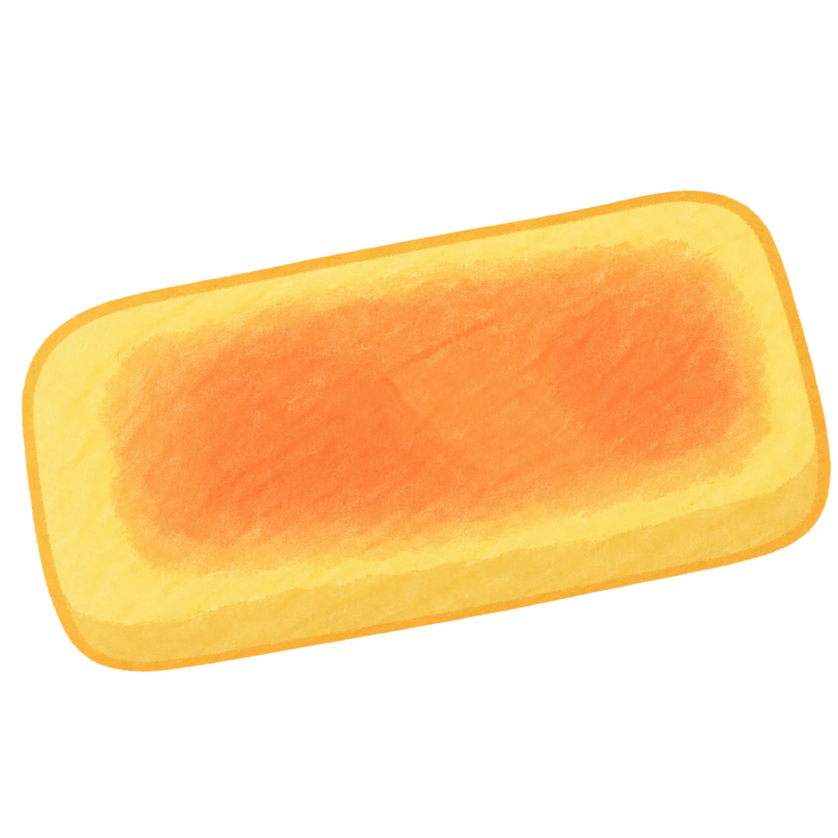Butter Toasted Rice Cake Squishy — PLM-SR-A9779FF8E59B999A — Hand-painted illustration