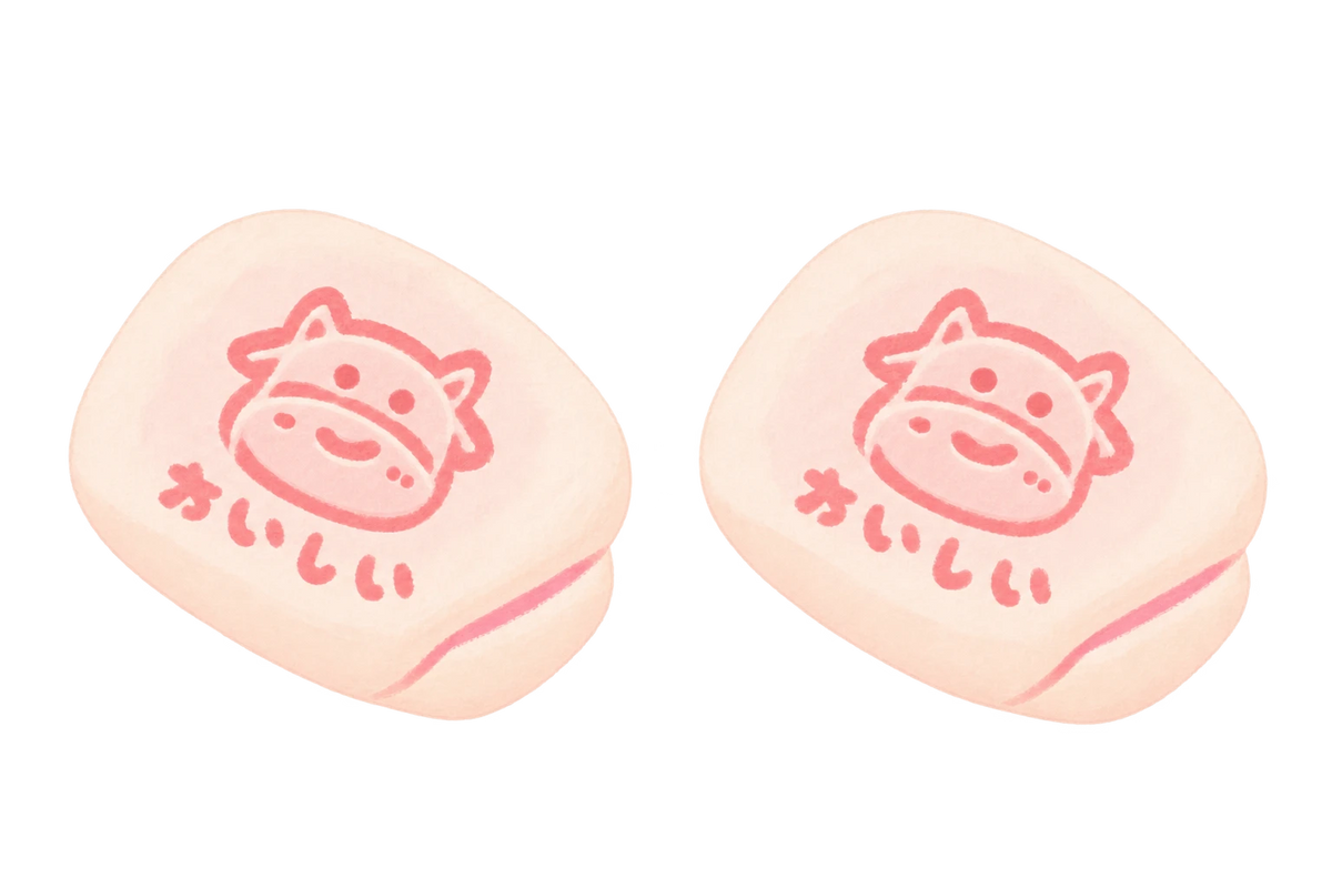 Cow Sandwich Bun Squishy — PLM-SR-A9CA80B057F2CB58 — Hand-painted illustration