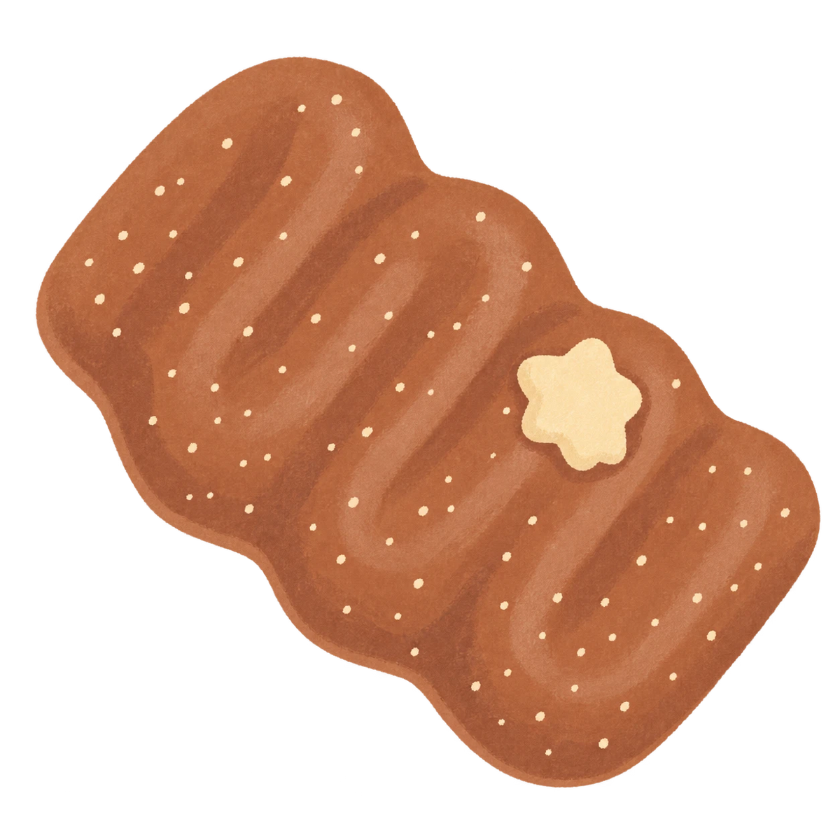 Chocolate Cream Bar Squishy — PLM-SR-AEACFC5A5CA8895E — Hand-painted illustration