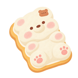 Bear Sandwich Cookie Squishy — PLM-SR-B03AB135BAB16E84 — Hand-painted illustration