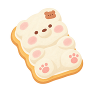 Bear Sandwich Cookie Squishy — PLM-SR-B03AB135BAB16E84 — Hand-painted illustration