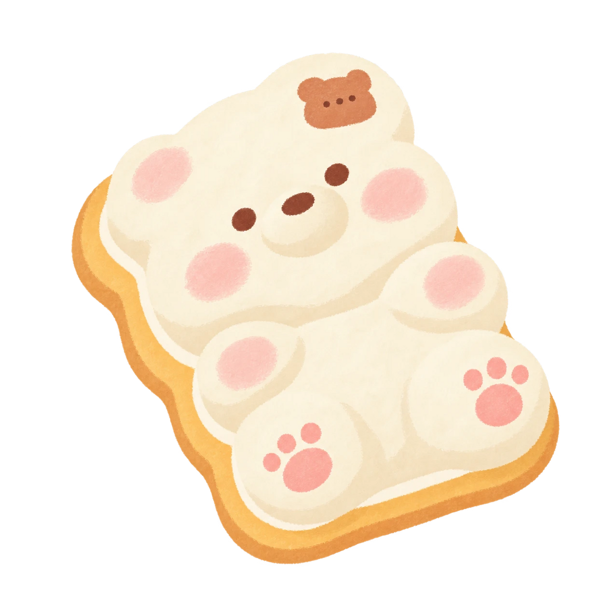 Bear Sandwich Cookie Squishy — PLM-SR-B03AB135BAB16E84 — Hand-painted illustration