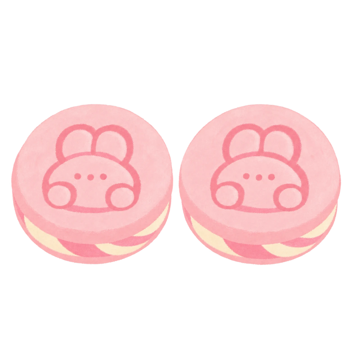 Bunny Macaron Squishy — PLM-SR-B9F626A5BE78C5F7 — Hand-painted illustration