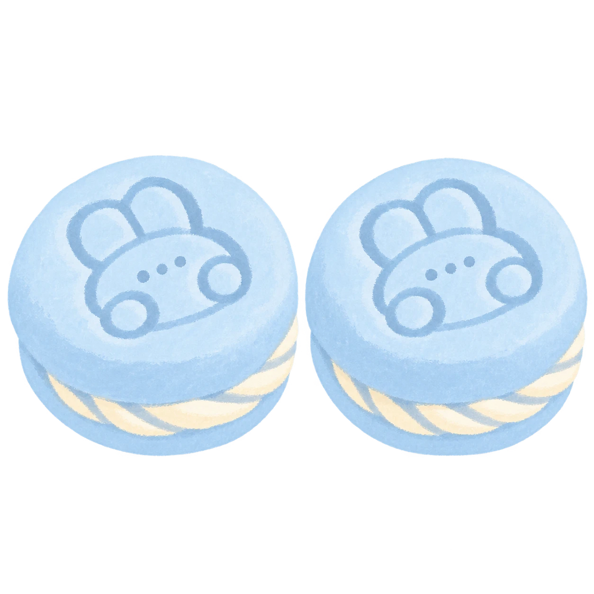 Bunny Macaron Squishy — PLM-SR-CED12AEE1890350D — Hand-painted illustration