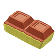 Matcha Chocolate Bar Squishy — PLM-SR-DD4ED948052DE72D — Hand-painted illustration