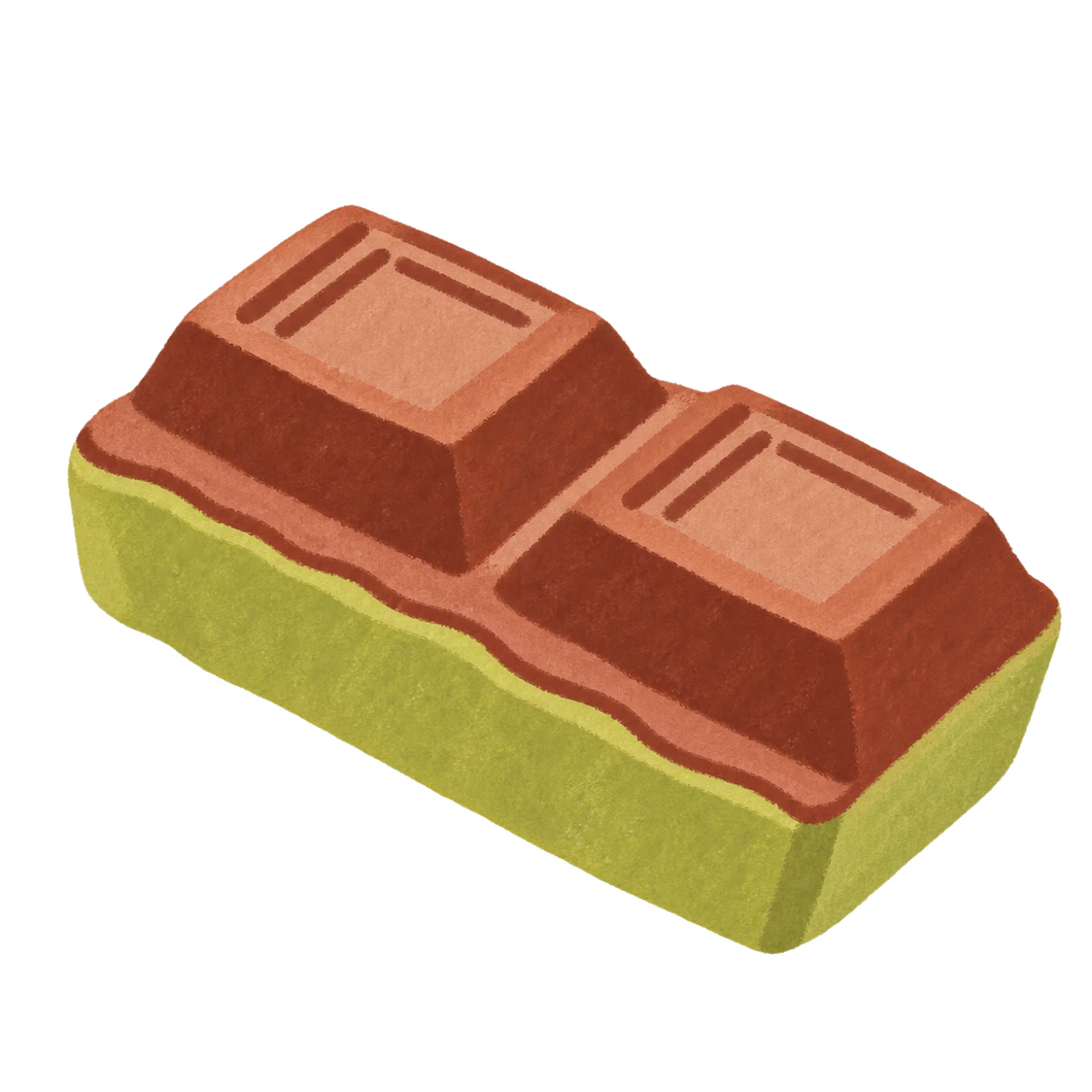 Matcha Chocolate Bar Squishy — PLM-SR-DD4ED948052DE72D — Hand-painted illustration
