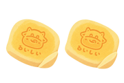Cow Sandwich Bun Squishy — PLM-SR-F3FEA4F20AA43B76 — Hand-painted illustration