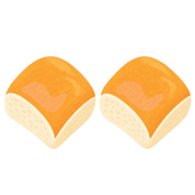 Hawaiian Cake Cube Squishy — PLM-SR-F81299D88EDC0393 — Hand-painted illustration