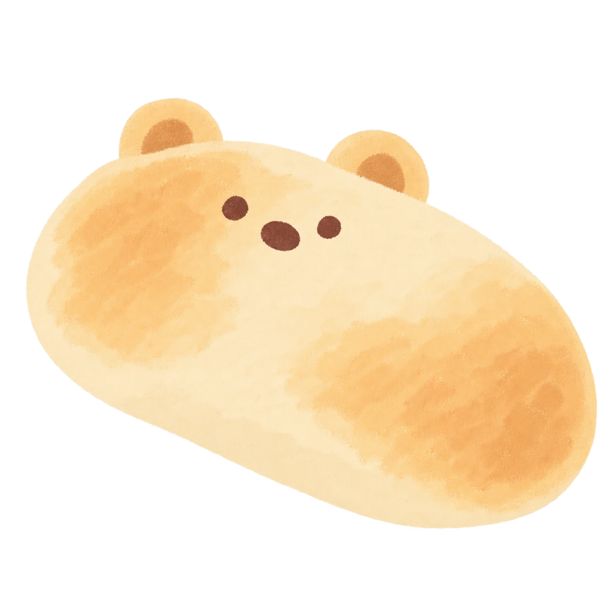 Bear Toasted Rice Cake Squishy — PLM-SR-F873BCD8ED9FADA6 — Hand-painted illustration