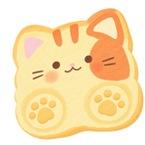 Hungry Cat Toast Squishy — PLM-SR-FD014C78239A8A47 — Hand-painted illustration