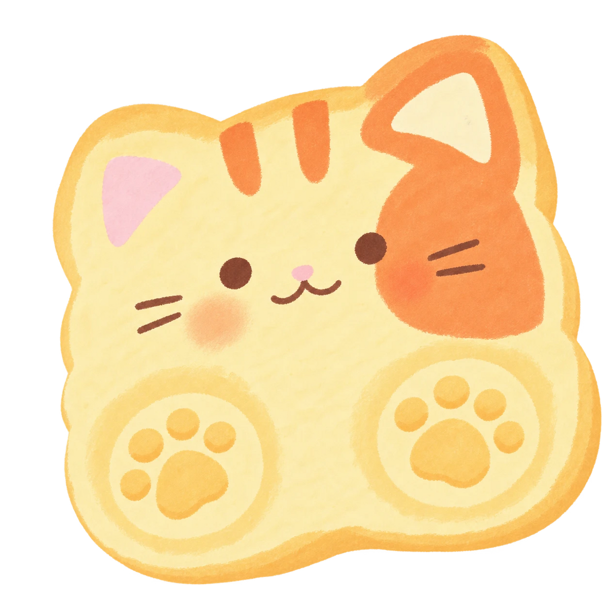 Hungry Cat Toast Squishy — PLM-SR-FD014C78239A8A47 — Hand-painted illustration