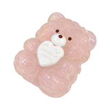 Iridescent Glitter Bear Taba Squishy — One Style — isolated product view 2