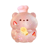 Glitter Hamster Taba Squishy — Iridescent Pink — isolated product view