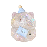 Glitter Hamster Taba Squishy — Glow-in-the-Dark — isolated product view 2