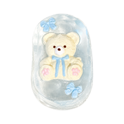 Glitter Bow Bear Taba Squishy — One Style — isolated product view 2
