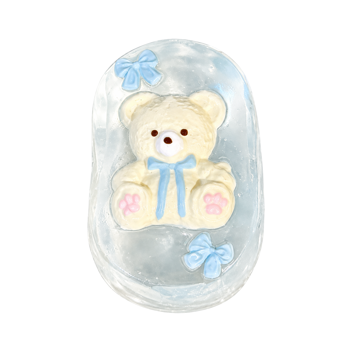Glitter Bow Bear Taba Squishy — One Style — isolated product view 2