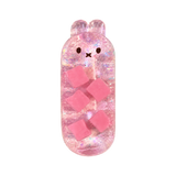 Jelly Muscle Bunny Taba Squishy — Berry Pink — isolated product view