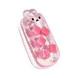 Jelly Muscle Bunny Taba Squishy — Berry Pink — isolated product view 2