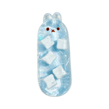 Jelly Muscle Bunny Taba Squishy — Ice Blue — isolated product view