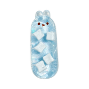 Jelly Muscle Bunny Taba Squishy — Ice Blue — isolated product view
