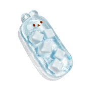 Jelly Muscle Bunny Taba Squishy — Ice Blue — isolated product view 2