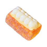Flocked Cream Thick Toast Taba Squishy — One Style — isolated product view