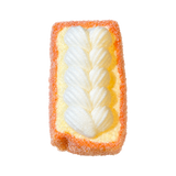 Flocked Cream Thick Toast Taba Squishy — One Style — isolated product view 2