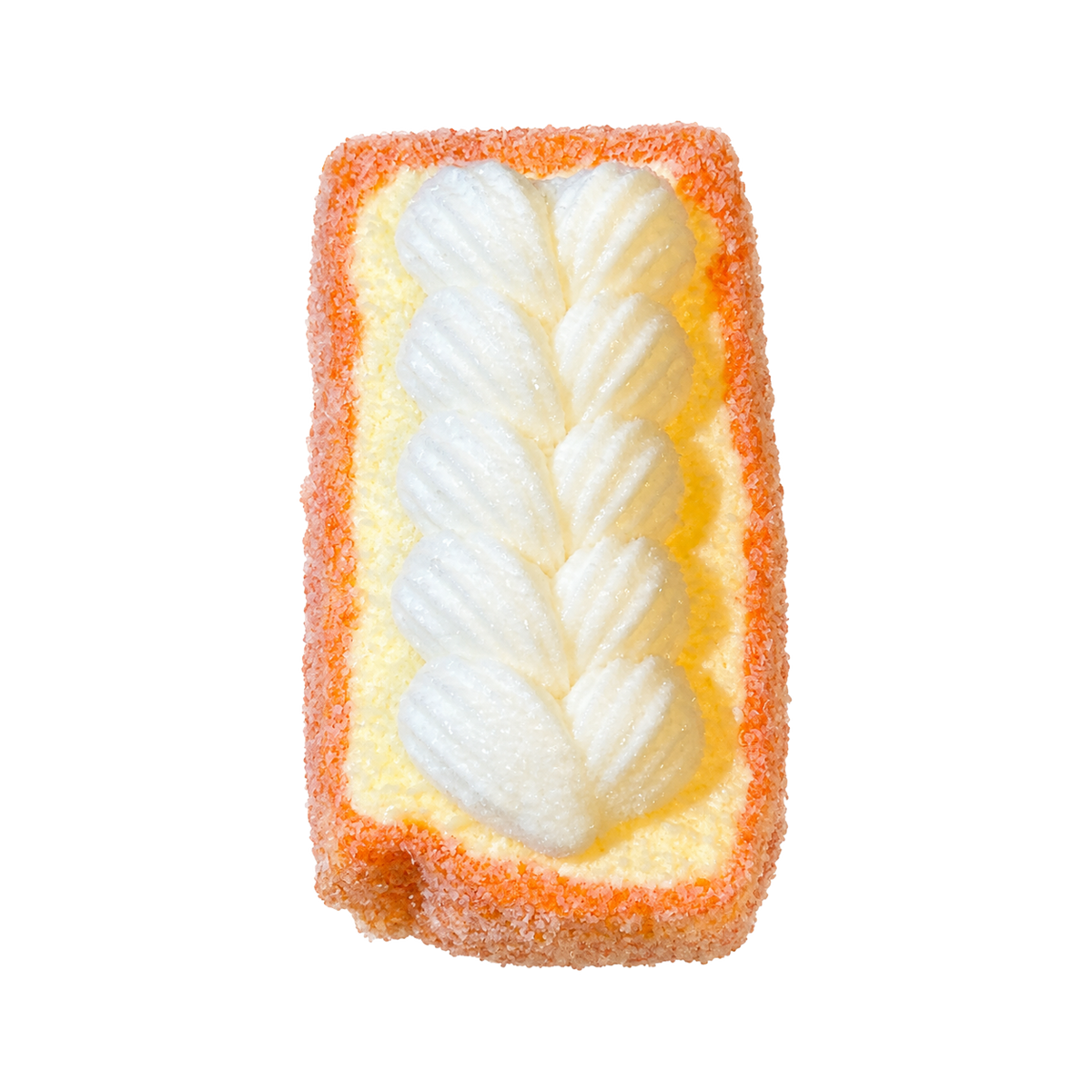 Flocked Cream Thick Toast Taba Squishy — One Style — isolated product view 2