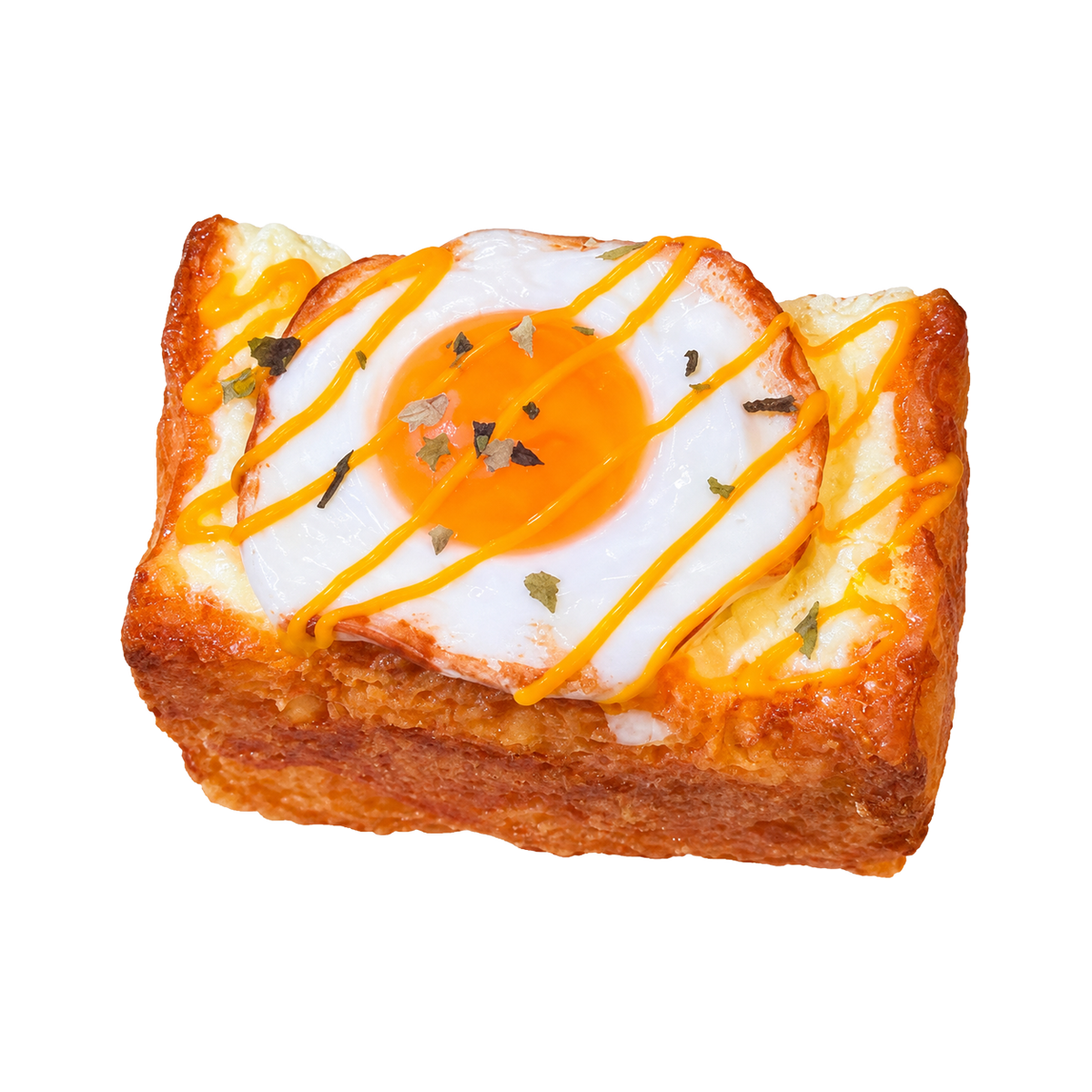 Fried Egg Thick Toast Taba Squishy — One Style — isolated product view 2