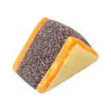 Flocked Triangle Cream Bun Taba Squishy — One Style — isolated product view