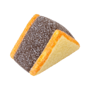 Flocked Triangle Cream Bun Taba Squishy — One Style — isolated product view