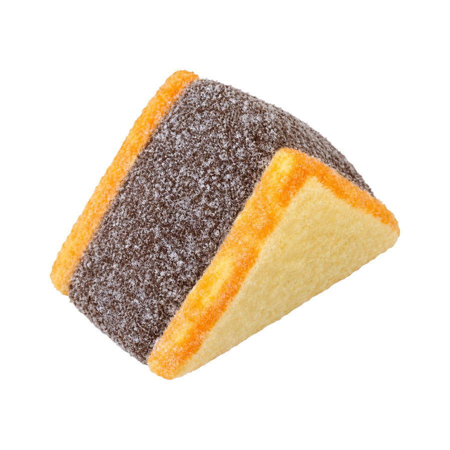Flocked Triangle Cream Bun Taba Squishy — One Style — isolated product view
