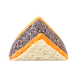 Flocked Triangle Cream Bun Taba Squishy — One Style — isolated product view 2