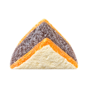 Flocked Triangle Cream Bun Taba Squishy — One Style — isolated product view 2