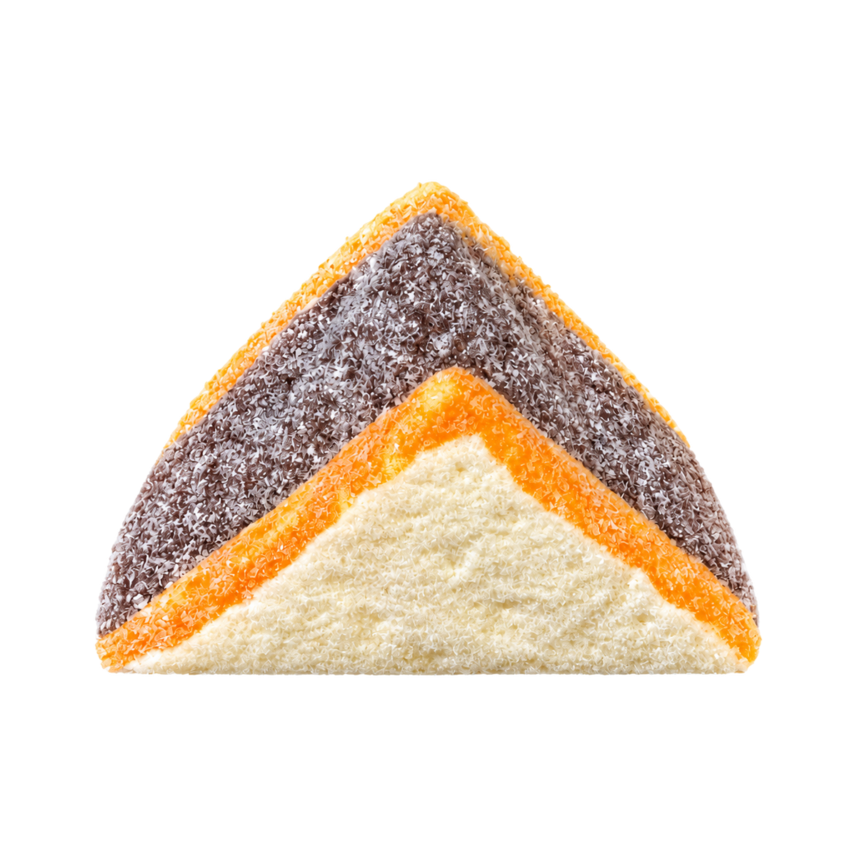 Flocked Triangle Cream Bun Taba Squishy — One Style — isolated product view 2