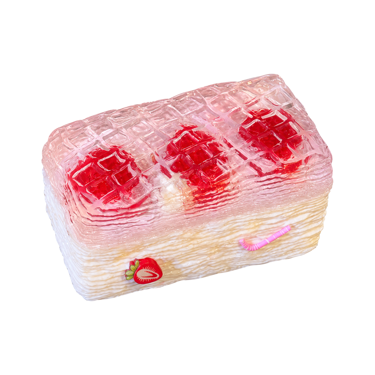 Strawberry Jelly Toast Taba Squishy — One Style — isolated product view