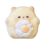 Flocked Fried Egg Cat Taba Squishy — One Style — isolated product view