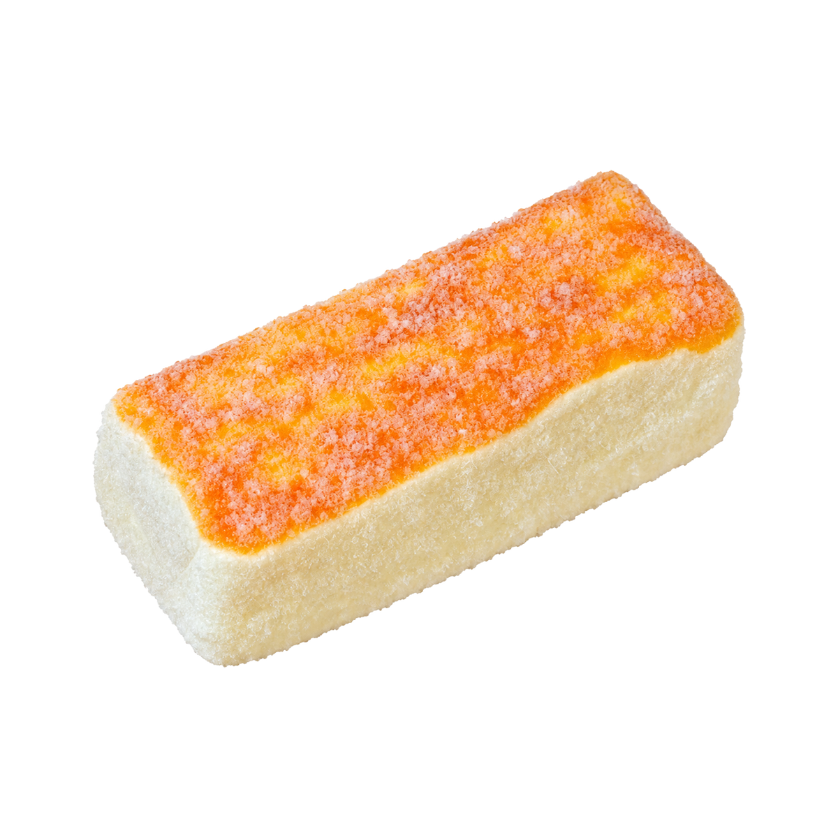 Flocked Cheese Bar Taba Squishy — One Style — isolated product view