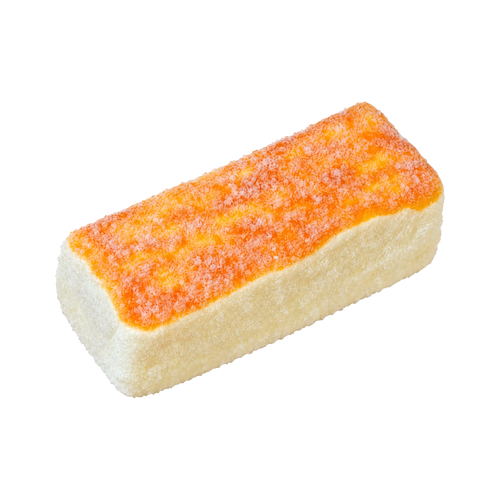 Flocked Cheese Bar Taba Squishy — One Style — isolated product view