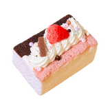 Short Toast Taba Squishy — Strawberry Cream — isolated product view