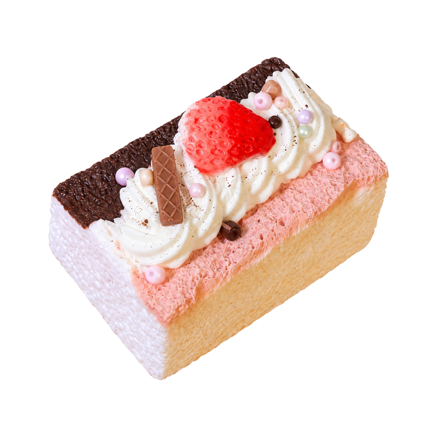 Short Toast Taba Squishy — Strawberry Cream — isolated product view