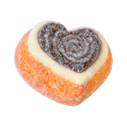 Flocked Chocolate Heart Taba Squishy — One Style — isolated product view