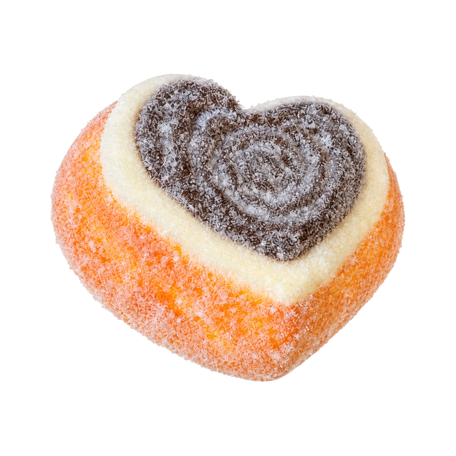 Flocked Chocolate Heart Taba Squishy — One Style — isolated product view