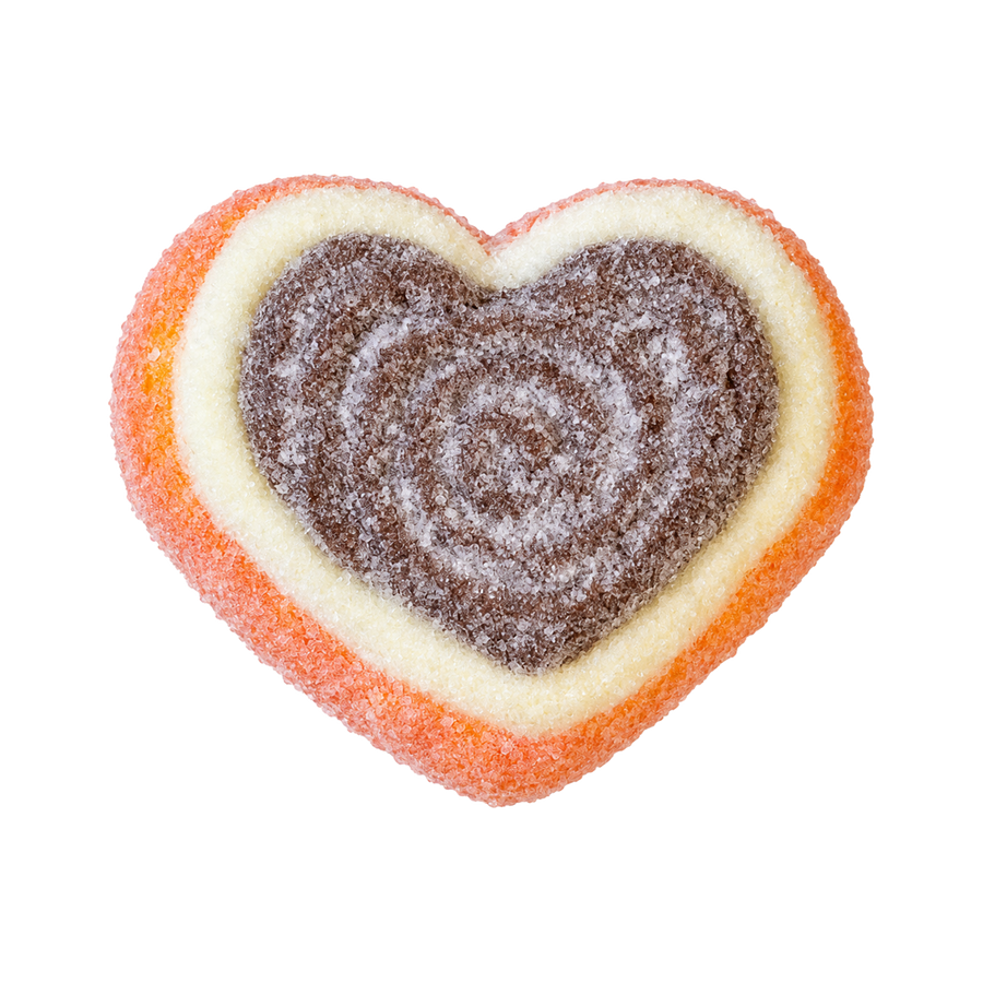 Flocked Chocolate Heart Taba Squishy — One Style — isolated product view 2