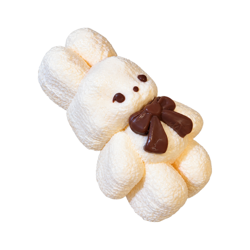 Black Bow-Tie Bunny Taba Squishy — One Style — isolated product view 2