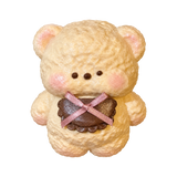 Bib Bear Taba Squishy — Dark Chocolate — isolated product view