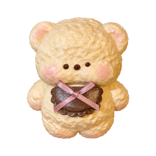 Bib Bear Taba Squishy — Dark Chocolate — isolated product view