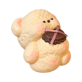 Bib Bear Taba Squishy — Dark Chocolate — isolated product view 2