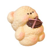 Bib Bear Taba Squishy — Dark Chocolate — isolated product view 2