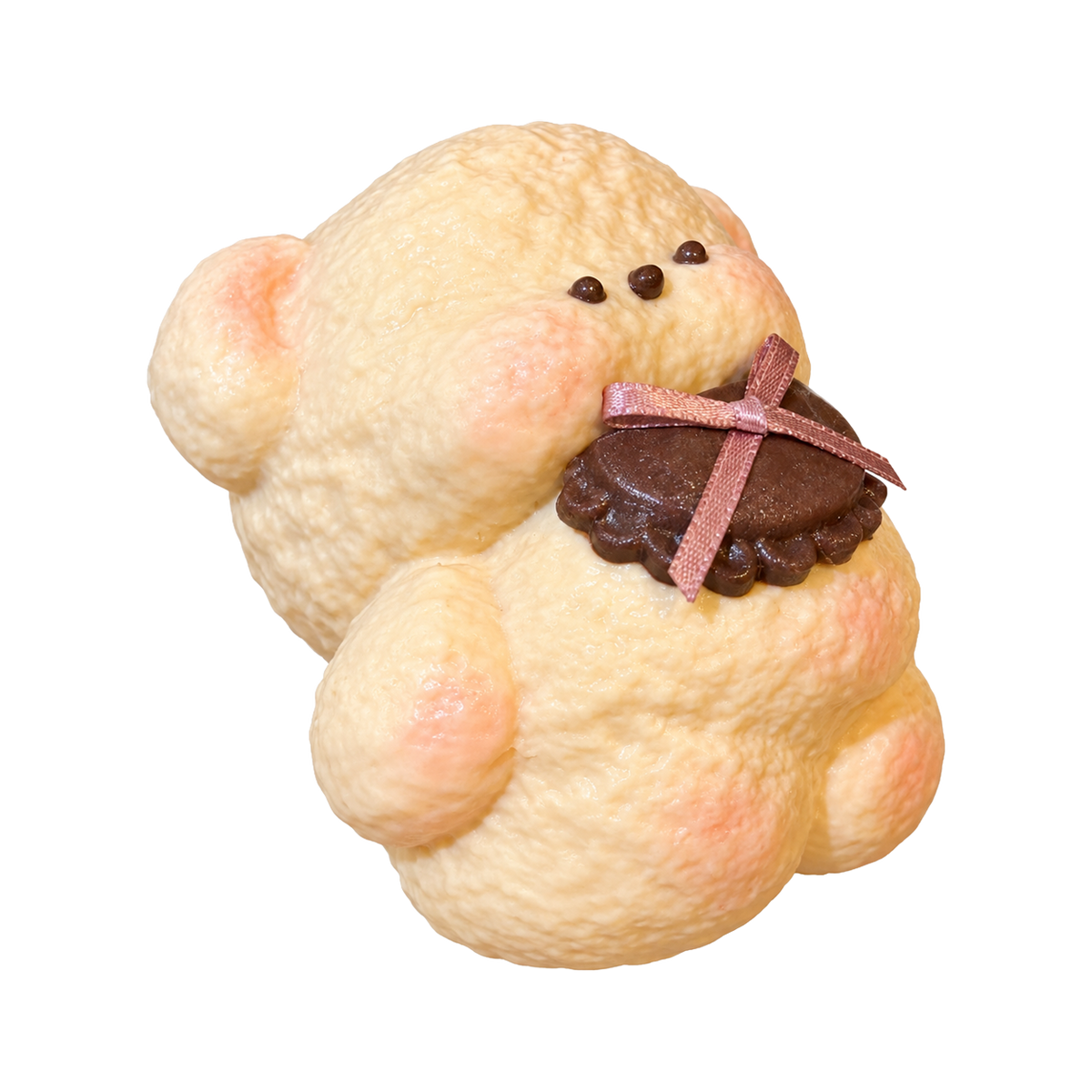 Bib Bear Taba Squishy — Dark Chocolate — isolated product view 2